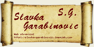 Slavka Garabinović vizit kartica